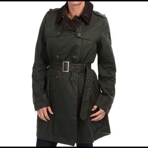 New! Barbour Chatsworth Trench US sz 6 sage/olive
